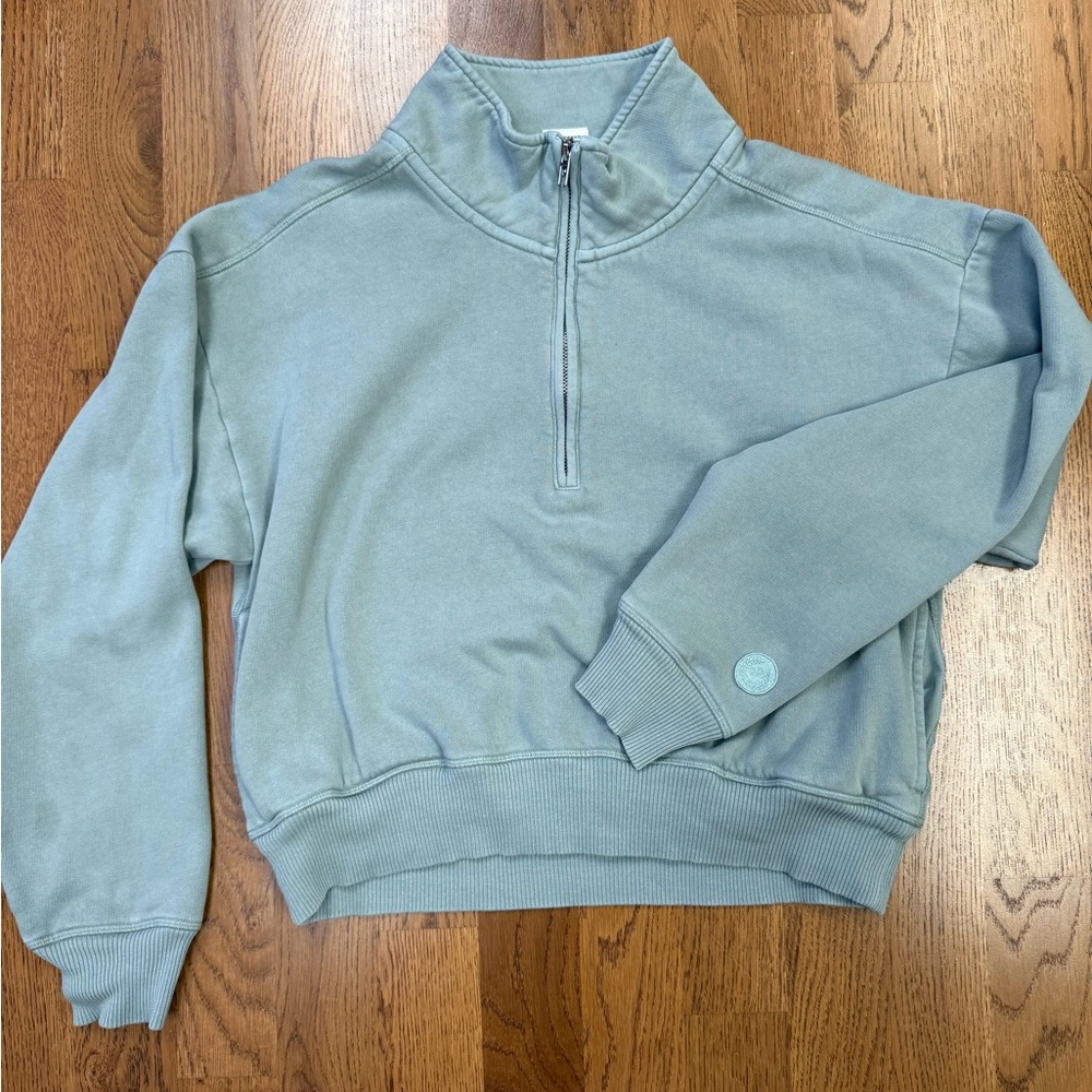 PINK Victoria's Secret Half-Zip Sweater - Light Blue